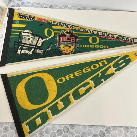 Old Oregon Ducks Football Sports Banners 2011 BCS Championship Cover