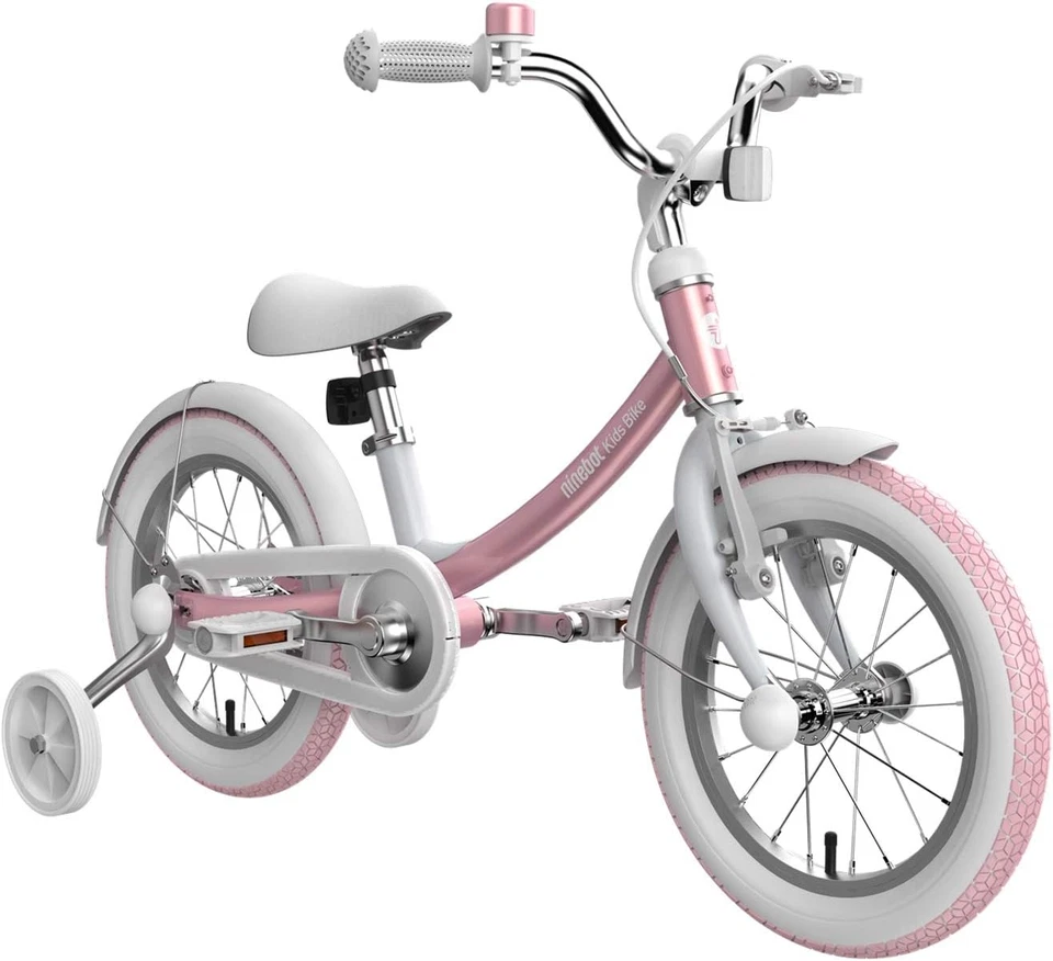 Ninebot Kid’S Bike for Boys and Girls, 14 Inch with Training Wheels, Pink - Image 1 of 4