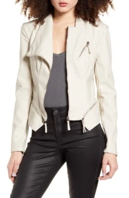 NEW BlankNYC Faux Leather Moto Jacket - Vanilla Latte / Cream - Large - Image 1 of 4
