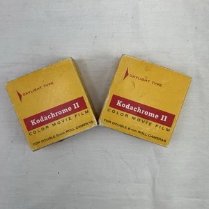 2 Kodachrome II Color Movie Film for Double 8mm Roll Cameras 25' Exp. 1971 NIB - Picture 1 of 5