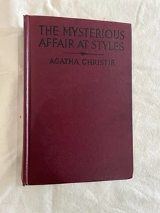 Agatha Christie Hard Cover Book Copyright 1920 The Mysterious Affair At Styles - Foto 1 di 10