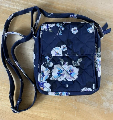 Vera Bradley Navy Floral Performance Twill Small Crossbody Bag Blooms & Branches - Image 1 of 4
