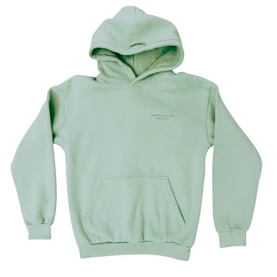 Sudadera con Capucha Verde Colección Pastel Comfrt Unisex PEQUEÑA Gran Tamaño Pesada Suave Foto 1 de 4
