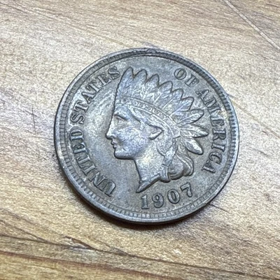 1907 Indian Head Cent AU Unique Toning #W33 - Image 1 of 3