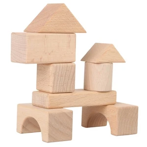 Educational Wooden Building Blocks for Kids Geometric Shapes 22pcs Toy Gift - Bild 1 von 12