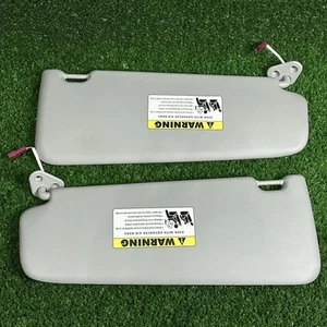 2007-2012 BMW 328i Front Left Right Side Gray Sun Visor Set Pair Assembly OEM - Picture 1 of 12