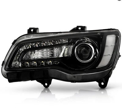 For 2015-2023 Chrysler 300 Black Halogen Headlight LED DRL Projector Driver Side Foto 1 de 4