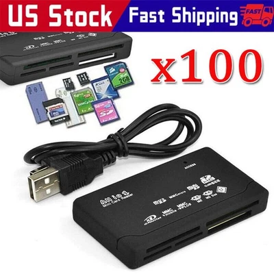 Memory Card Reader Mini 26-IN-1 USB 2.0 High Speed For CF xD SD MS SDHC LOT - Image 1 of 4
