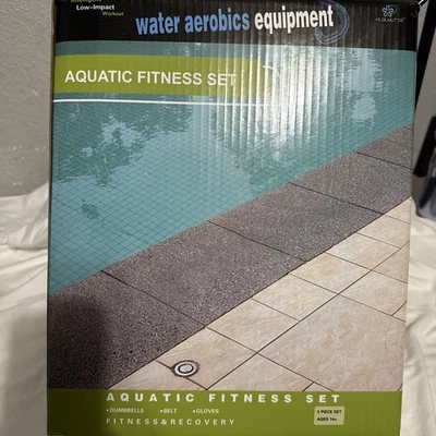 5 件水上有氧运动套装,水上锻炼套装游泳池健身器材带 Fo — 第 1/3 张图片