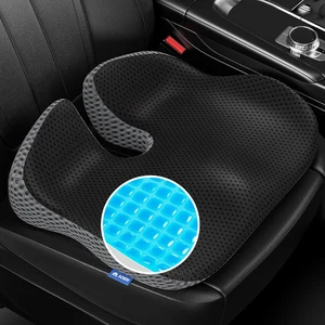 Cojín de asiento de auto con cuña de gel para conducir alivia el dolor del coxis, gel compuesto memorial - Imagen 1 de 7