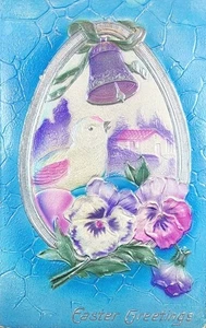 1914 Easter Greetings Postcard ~ Easter Greetings ~ #-7497 - Picture 1 of 14