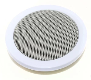 White Dual Cone Speaker w Grill 5 1/4" - 10 Watts Maximum Power Handling 4 ohm - Picture 1 of 4