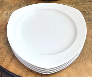 VARIO WHITE Set of 4 Triangle Rim Salad Plates 8 7/8" Thomas Rosenthal Germany - Picture 1 of 10