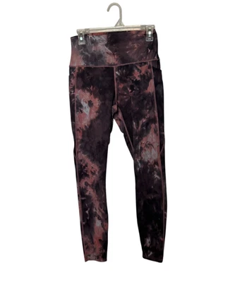 Dixxon Leggings Womens Large Pink Tie Dye Stretch Gym High Waist Workout 28" - Image 1 of 4