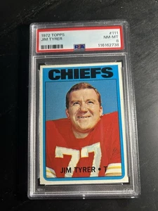 1972 Topps #111 Jim Tyrer PSA 8 Kansas City Chiefs - Bild 1 von 2