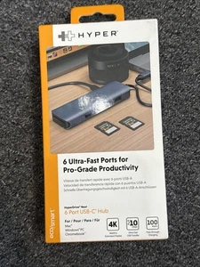 Hyper HyperDrive Next 6 Port USB-C Hub for Mac, Windows PC, Chromebook - New!! - Picture 1 of 2