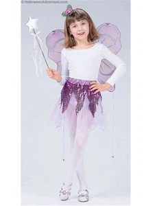 Child's Butterfly Kit Pansy Fairy Wings with Headband Costume Halloween Dress Up - Foto 1 di 2