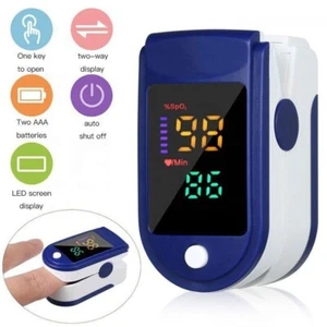 Fingertip Pulse Oximeter SpO2 Blood Oxygen Saturation Heart Rate Monitor - Picture 1 of 8