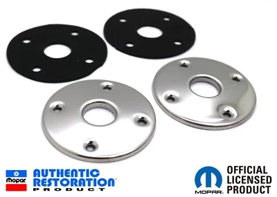 Licensed Mopar SS Hood Pin Bezels & Gaskets Set / For 1969-1974 Dodge & Plymouth - Image 1 of 4