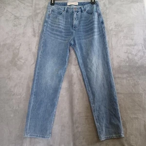 Soft Surroundings High Rise Jeans Sz 12 Straight Leg Light Wash Casual Classic - Picture 1 of 11