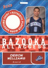 2005-06 Topps Bazooka All-Access Relics Jazz Basketball Card #DW Deron Williams