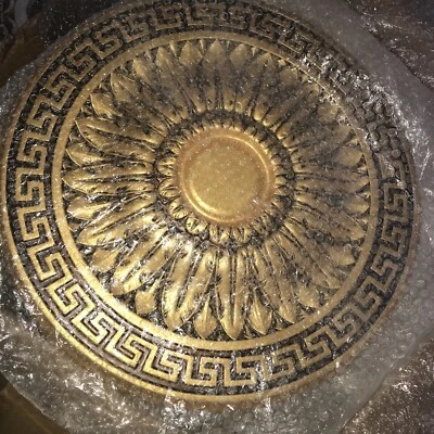 17" 1/2 Victorian Sun Flower Brand New Plaster Ceiling Medallion Gold/blk V/rich - Image 1 of 4