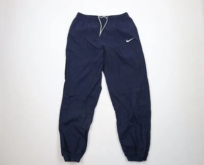 Pantalones de chándal de nailon vintage años 90 Nike para hombre XL desteñidos Travis Scott Mini Swoosh azules Foto 1 de 4