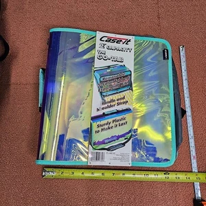 NEW Case-it 2" Zipper Binder Color Tab Expanding File Folder Holographic S8b - Picture 1 of 5