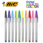 BIC Cristal Ball Colours Fun Multicolour Pens 1.6mm nib - Choose Any Colour