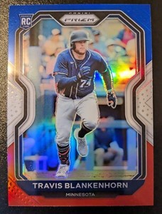 2021 Prizm Baseball Travis Blankenhorn Red White Blue Parallel Rookie #122 Twins