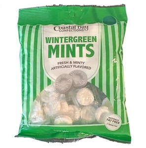 Coastal Bay Confections Wintergreen Mints Individually Wrapped 5 oz Bag @ 40 pcs - Picture 1 of 2