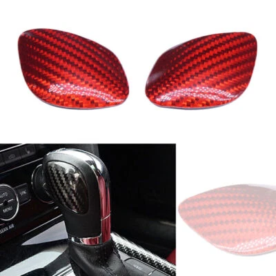 2X Inner Shift Knob Badge Emblem Fit Volkswagen VW Golf MK7 CC  Carbon Fiber RED - Image 1 of 4
