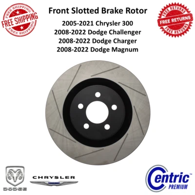Centric 高级 OE 风格前开槽制动转子 适用于充电器和克莱斯勒 300 — 第 1/4 张图片