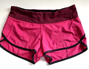Lululemon Run Speed Athletica Shorts Größe 4 mit Schmucksteinen besetzt magenta schneidig lila - Bild 1 von 8