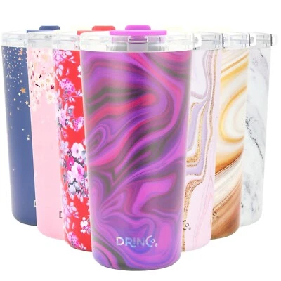 DRINCO 20 oz Stainless Steel Tumbler Insulated Coffee Cup Travel Mug With Straw - Image 1 of 2