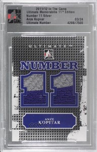 2011-12 ITG Ultimate Memorabilia 11th Edition Number 11 Silver /24 Anze Kopitar