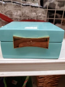 Kate Spade New York Lenox Garden Street Türkis Lack Quadrat Schmuckschatulle - Bild 1 von 4