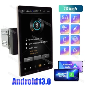 Rotatable 10" Android 13 2+32GB Car Stereo Double 2 DIN Radio GPS NAV WIFI BT HD - Picture 1 of 13