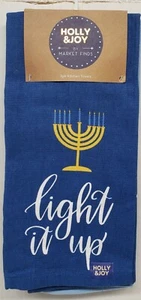 SET AUS 3 VERSCHIEDENEN BAUMWOLLHANDTÜCHERN (16"x26") Chanukka, leuchten auf blau, H&J - Bild 1 von 12