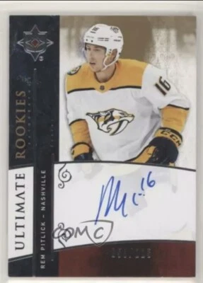 2019 Ultimate Collection Retro Rookies Tier 1 53/225 Rem Pitlick Rookie Auto RC - Image 1 of 3