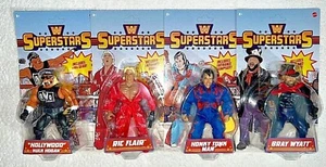 WWE SUPERSTARS SET OF 4 FLAIR / HOGAN / BRAY WYATT / HONKY TONK MAN UNPUNCHED - Picture 1 of 9