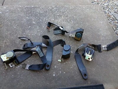 1990 Ford Mustang BLACK OEM Seat belts Hatchback ONLY Front & Rear GT LX - Image 1 of 4