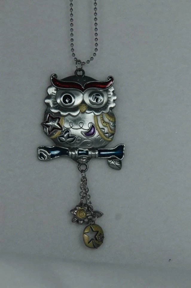 'Colorful Owl' Car Charm Chain With 3 Beads #EK2945 NEW - Image 1 of 3