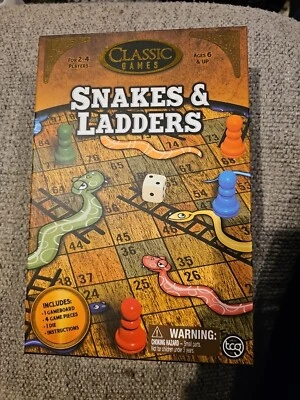 Snakes and Ladders Classic Game Board Multiplayer Family Fun Children 6 & Up - Image 1 of 4