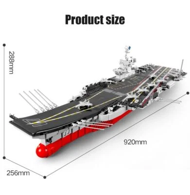 Building Blocks Sets MOC Military WW2 Aircraft Carrier Warship Bricks Toys Model - Image 1 of 4