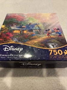 Thomas Kinkade Disney 750 PC Puzzle Mickey & Minnie Mouse Complete - Picture 1 of 2