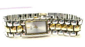 Reloj Seiko Mujer 15mm Esfera Blanca Tono Dorado Rectángulo 1N00-5G19,Batería Nueva - Imagen 1 de 7