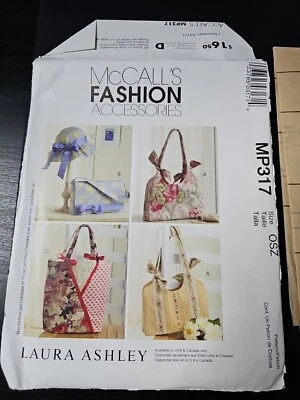 McCalls Sewing Pattern MP317 4794 Bags Purses Handbags Hat LAURA ASHLEY - Image 1 of 4
