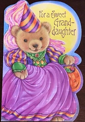 Vtg American Greetings Halloween Greeting Card "For A Sweet Granddaughter!" - Image 1 of 3