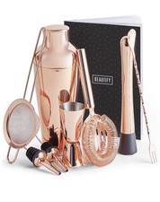Set shaker cocktail parigino BTFY kit bartender in acciaio inox oro rosa rame
